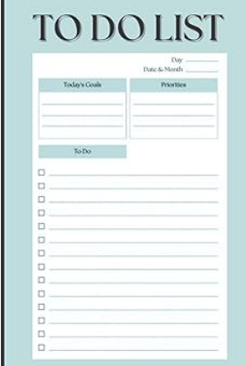 To Do List Notebook cover